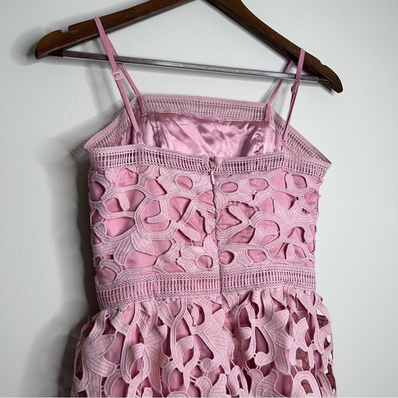 Chi Chi London Pink Lace Mini Dress Size US 2 - Picture 10 of 10